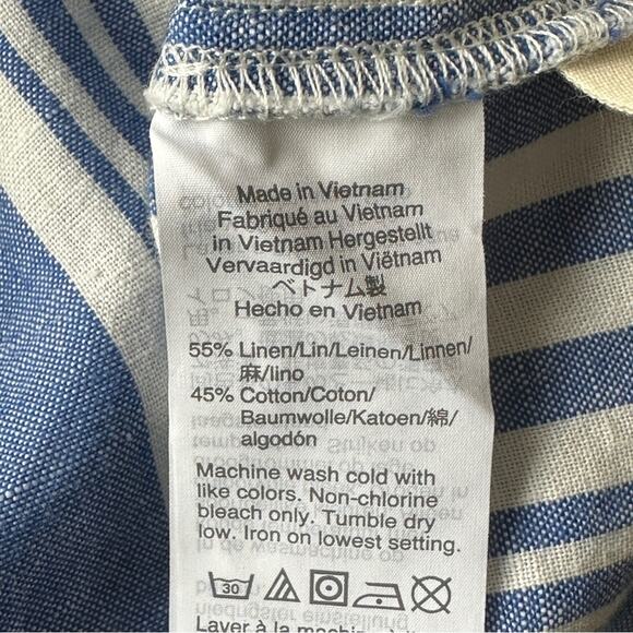 MADEWELL women's Linen Cotton blend striped blouse - SMALL - Picture 12 of 15